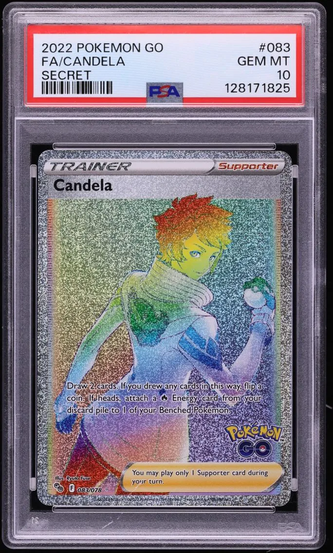 2022 Pokemon Sword & Shield GO Rainbow Rare Candela #83 PSA 10 GEM MINT