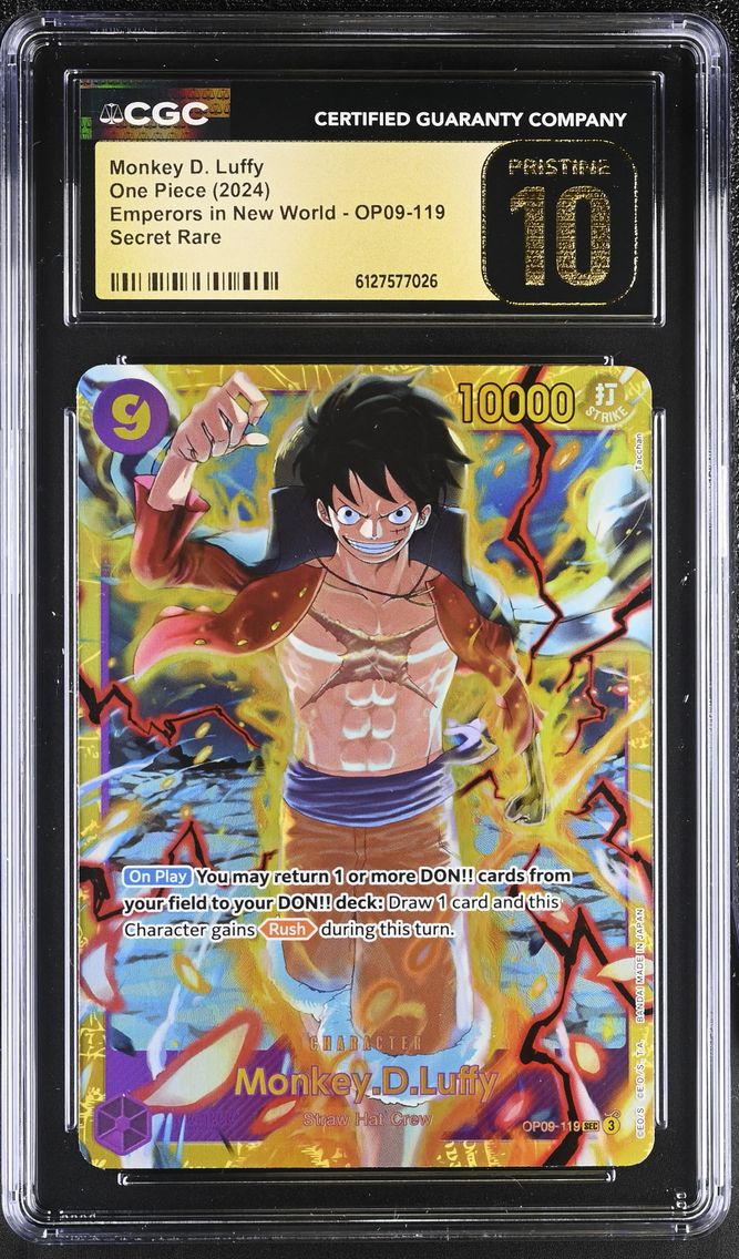2024 #OP09-119 Monkey D. Luffy CGC 10 Pristine Emperors in the New World (OP09) - English