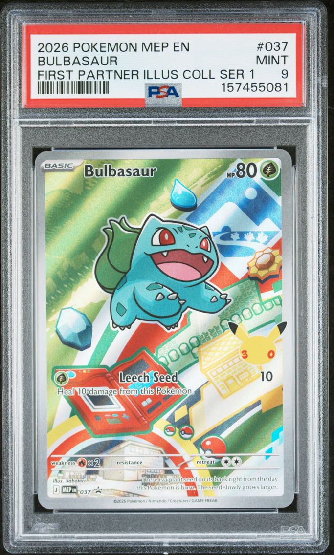 2026 #037 Bulbasaur PSA 9 Mep EN-Me Black Star Promo
