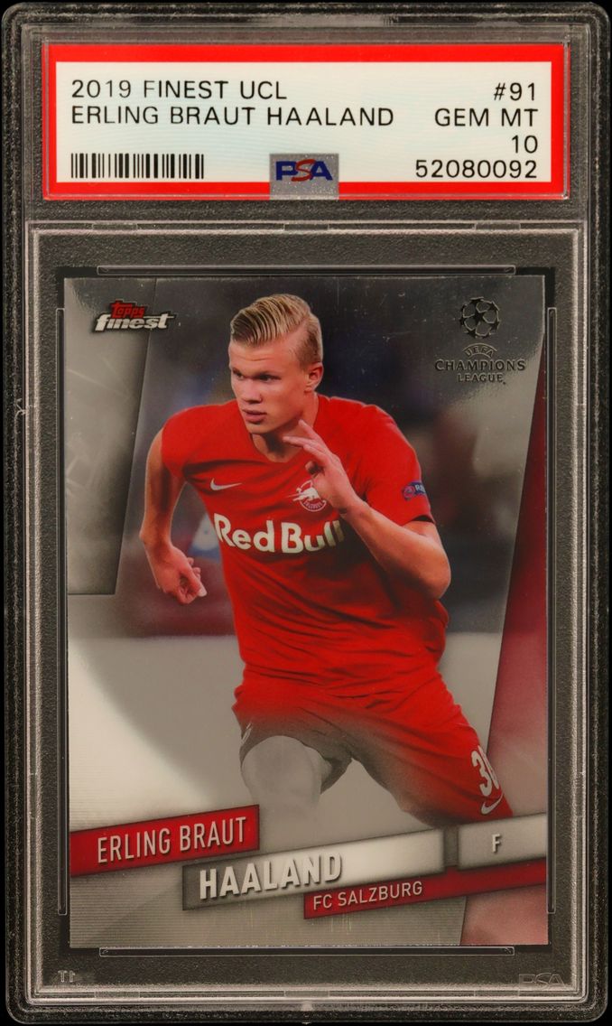 2019 #91 Erling Braut Haaland PSA 10 Finest UEFA Champions League