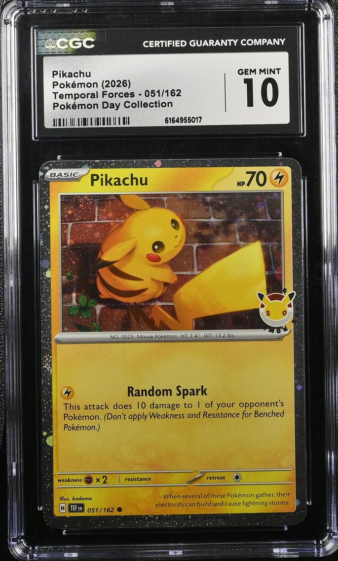 2026 #051 Pikachu CGC 10 Temporal Forces - TEF EN - English
