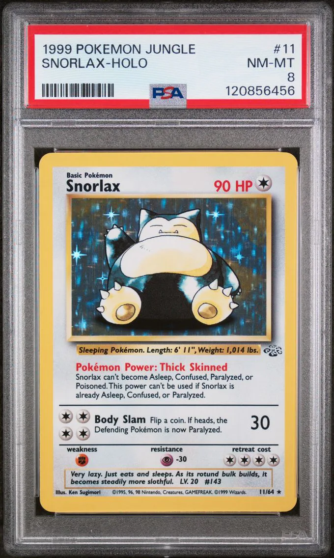 1999 #11 Snorlax-Holo PSA 8 Jung