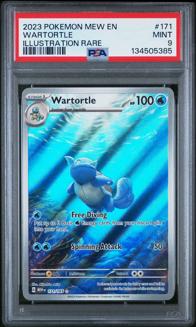 2023 #171 Wartortle PSA 9 Mew EN-151 Pokemon