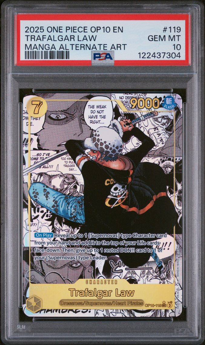 2025 #119 Trafalgar Law PSA 10 OP10-Royal Blood One Piece