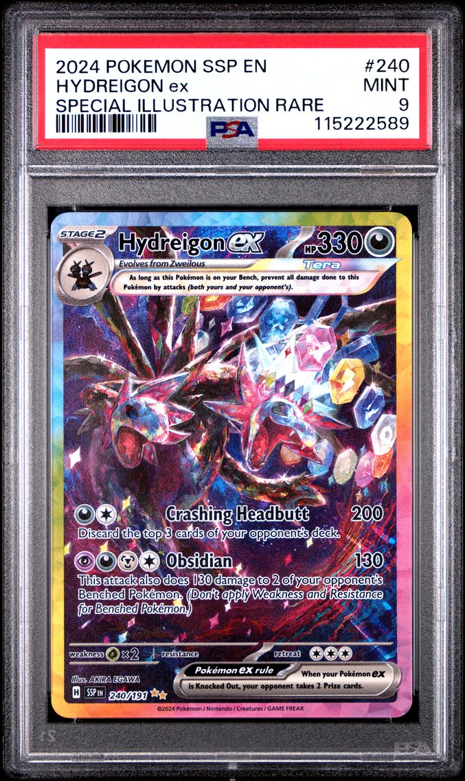 2024 #240 Hydreigon EX PSA 9 Ssp EN-Surging Sparks