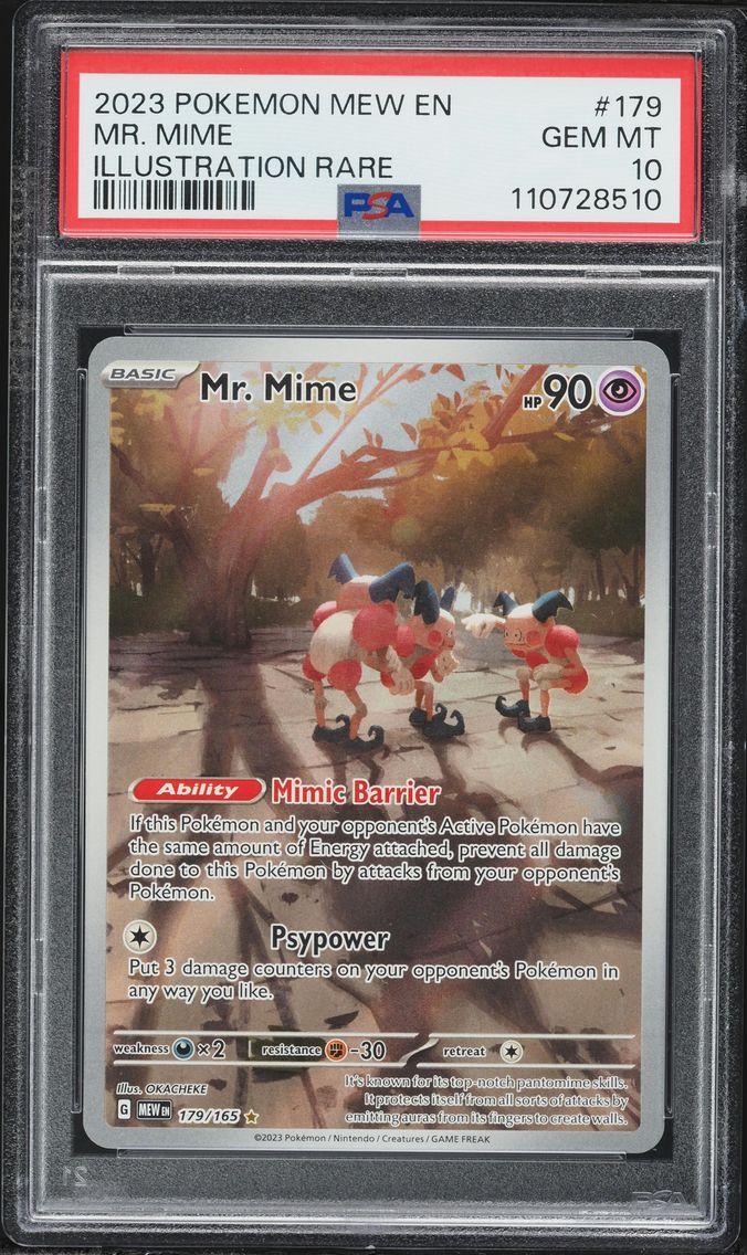 2023 #179 Mr. Mime PSA 10 Mew EN-151 Pokemon