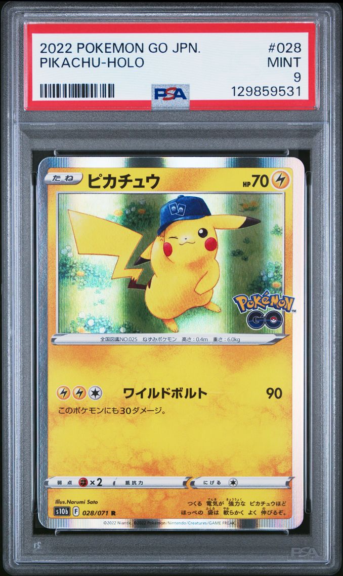 2022 #028 Pikachu-Holo PSA 9 Go Japanese Pokemon