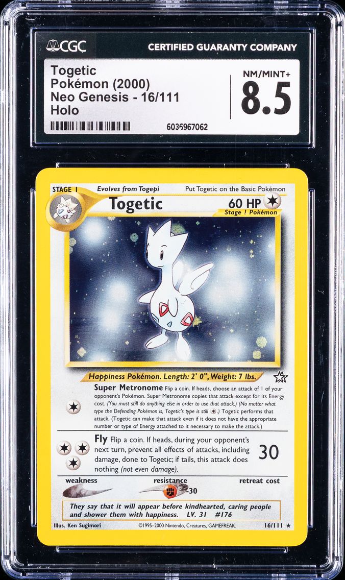 2000 #16 Togetic-Holo CGC 8.5 Neo Genesis Pokemon