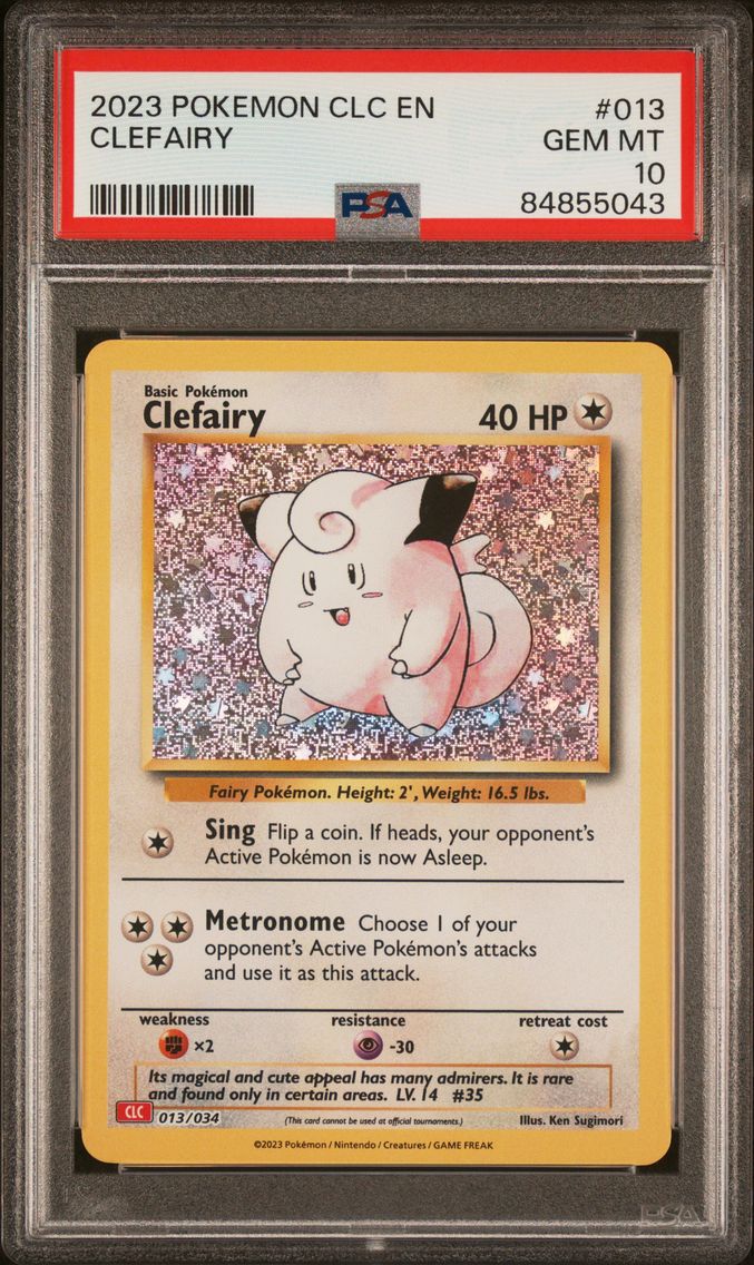 2023 #013 Clefairy PSA 10 Clc-Trading Card Game Classic Charizard & HO-Oh EX Deck