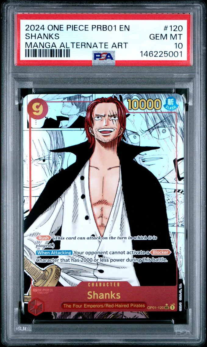 2024 #120 Shanks PSA 10 PRB01-Premium Booster - Card the Best- One Piece