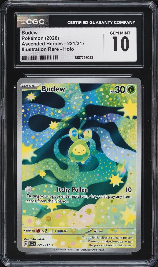 2026 #221 Budew CGC 10 Pokemon Mega Evolution Ascended Heroes IR