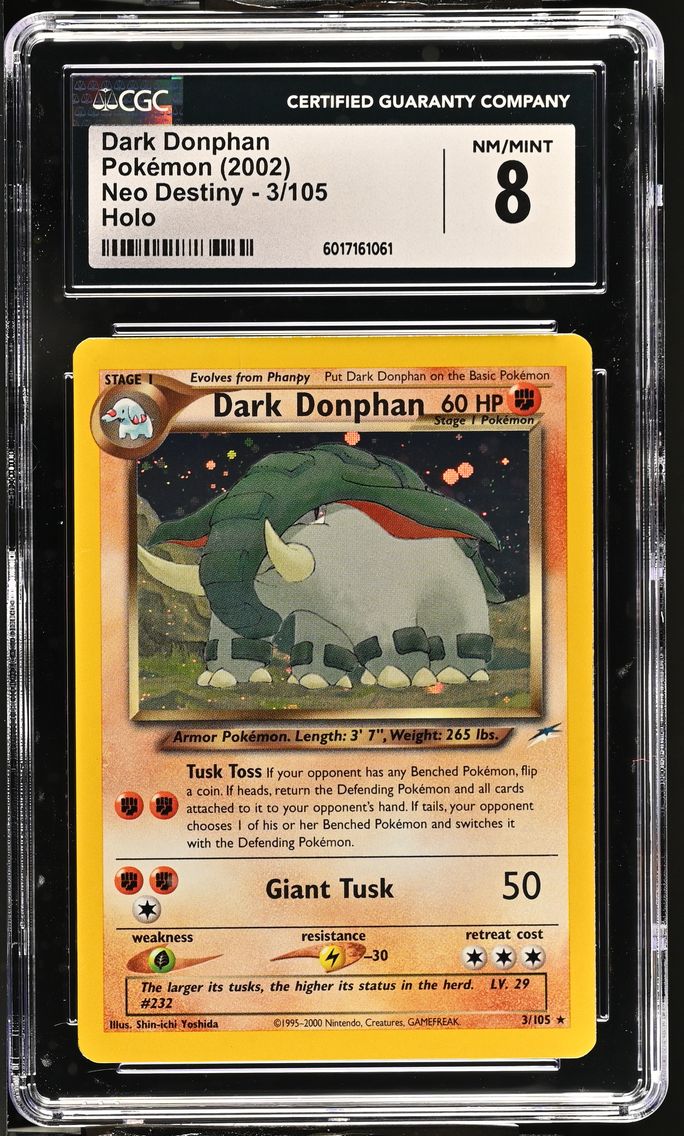 2002 #3 Dark Donphan CGC 8 Neo Destiny - Unlimited - English