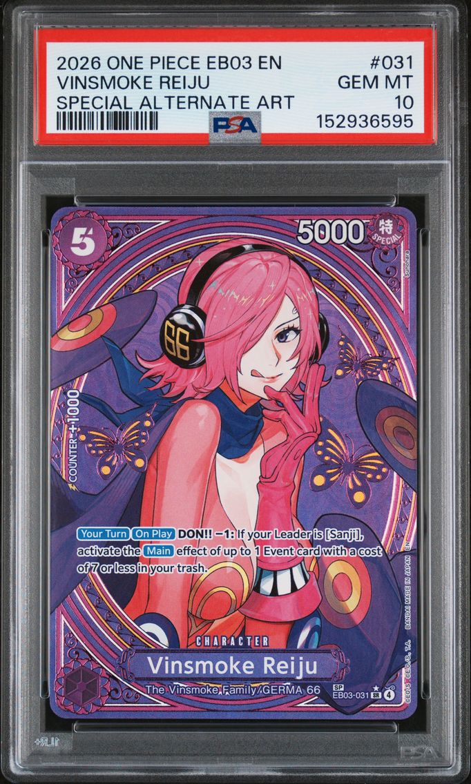 2026 #031 Vinsmoke Reiju PSA 10 One Piece EB03-Extra Booster -One Piece Heroines Edition-