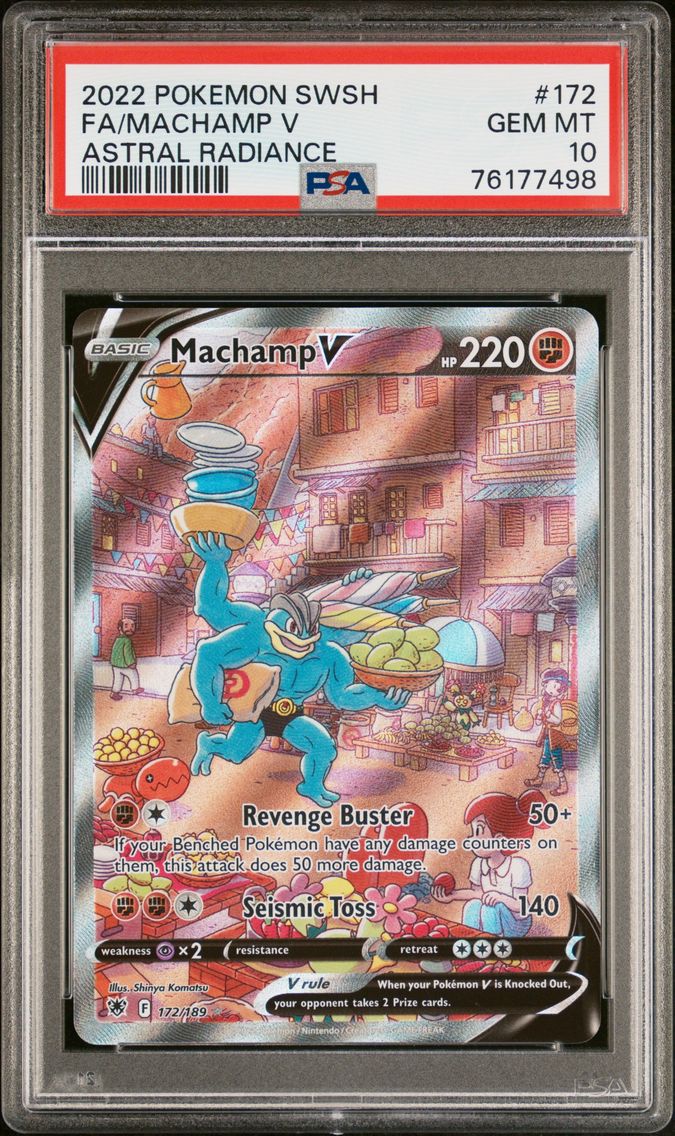 2022 #172 Full Art/Machamp V PSA 10 Sword & Shield Astral Radiance