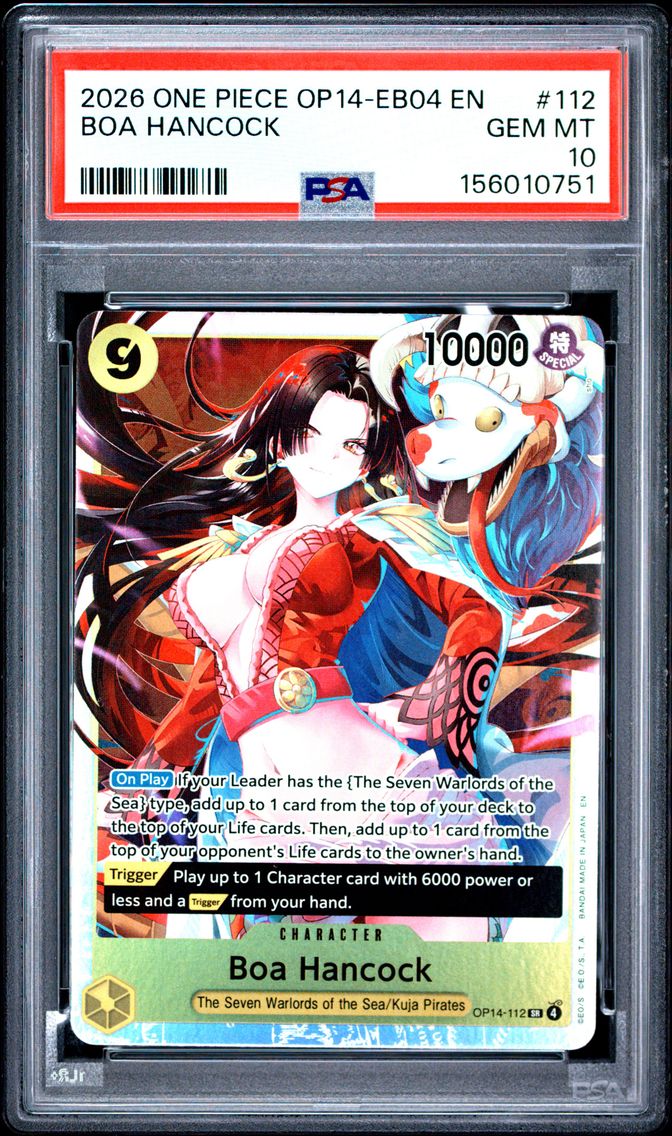 2026 #112 Boa Hancock PSA 10 One Piece OP14-EB04-the Azure Sea's Seven