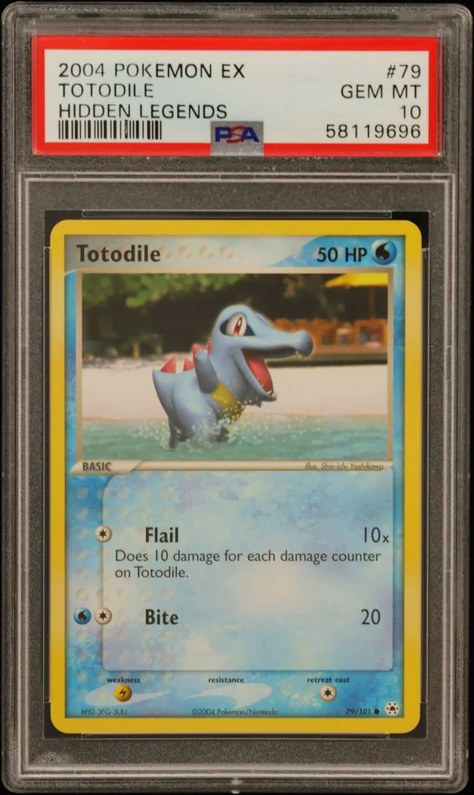 2004 #79 Totodile PSA 10 EX Hidden Legends