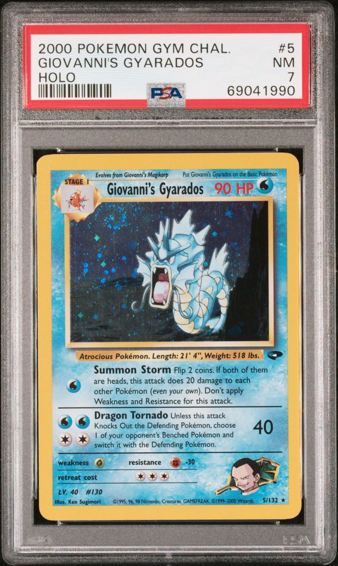 2000 #5 Giovanni's Gyarados PSA 7 Gym Challenge