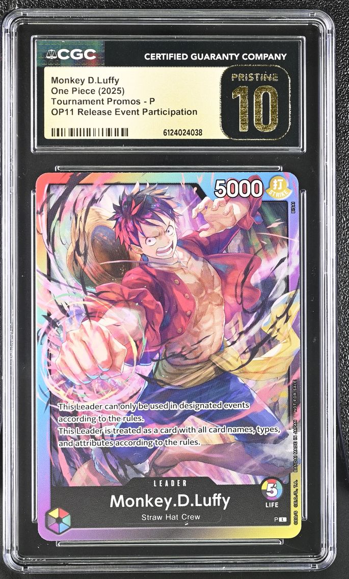2025 #P Monkey D. Luffy CGC 10 Pristine Tournament Promos - English