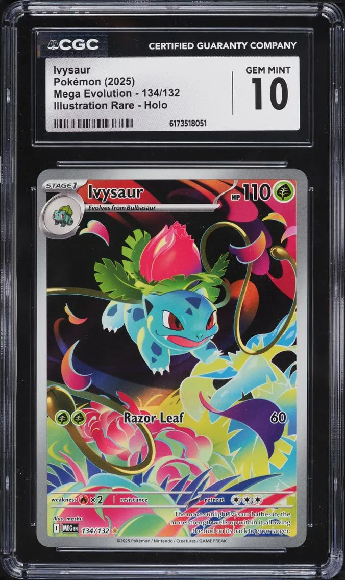 2025 Pokemon Mega Evolution IR Ivysaur #134 CGC 10 GEM MINT