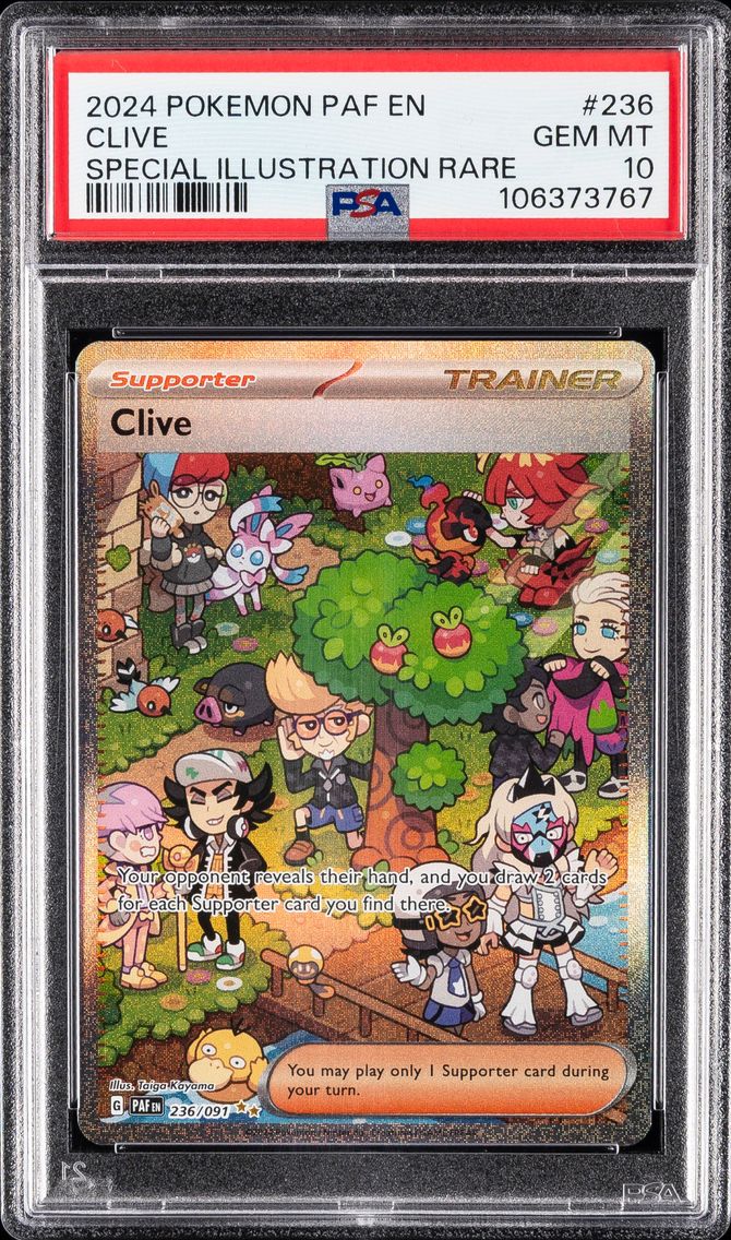 2024 #236 Clive PSA 10 Paf EN-Paldean Fates Pokemon