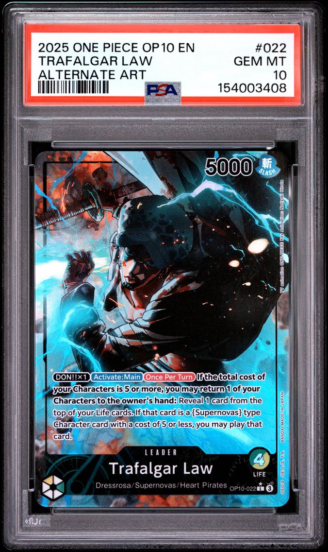 2025 #022 Trafalgar Law PSA 10 One Piece OP10-Royal Blood