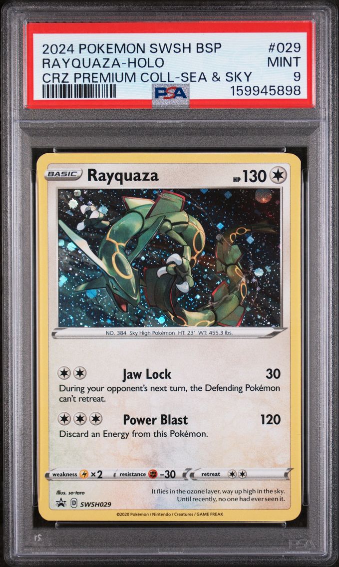2024 #029 Rayquaza-Holo PSA 9 Swsh Black Star Promo