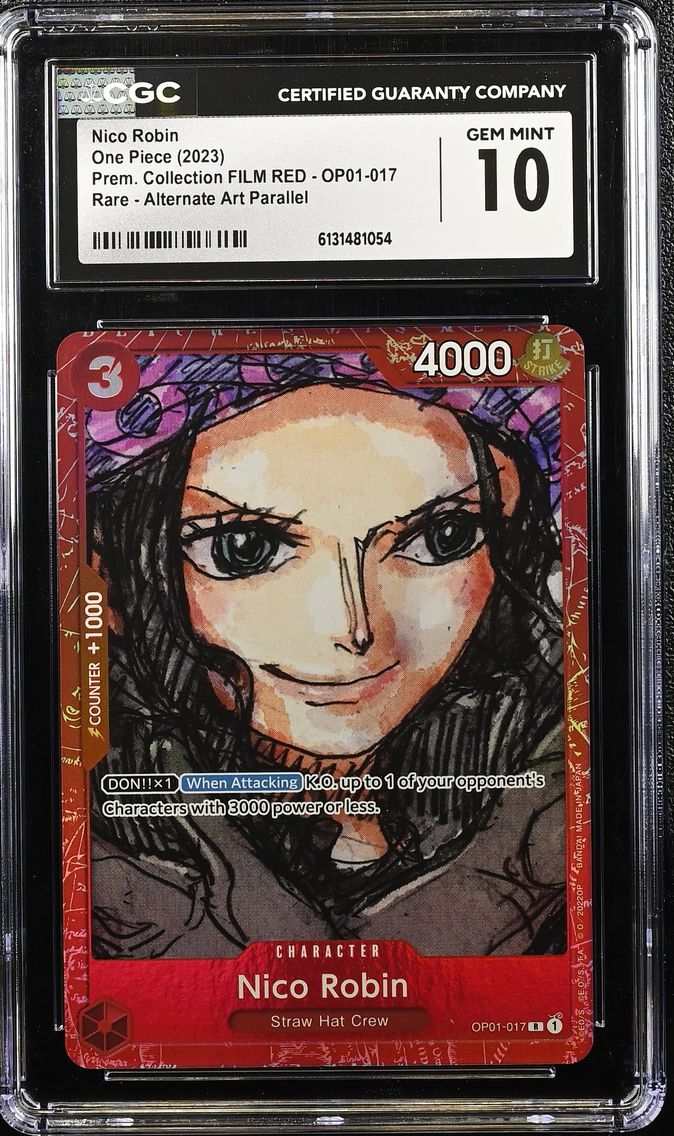 2023 #OP01-017 Nico Robin CGC 10 Premium Collection FILM RED (Foil) - English