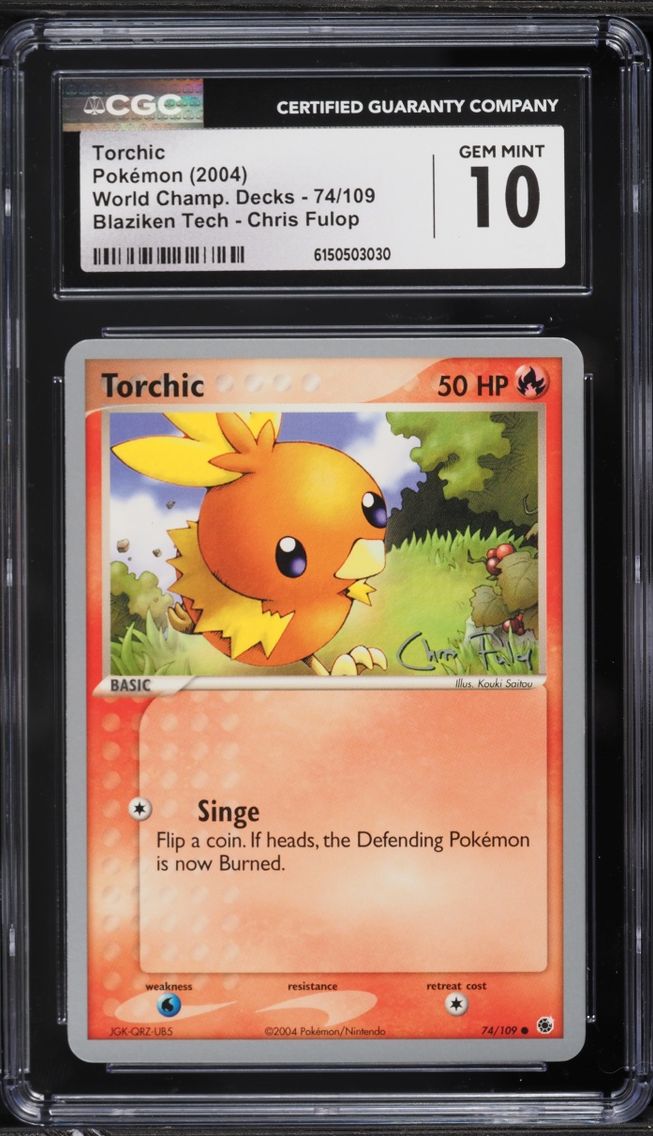 2004 Pokemon World Championships Decks Blaziken Tech Chris Fulop Torchic #74 CGC 10 GEM MINT