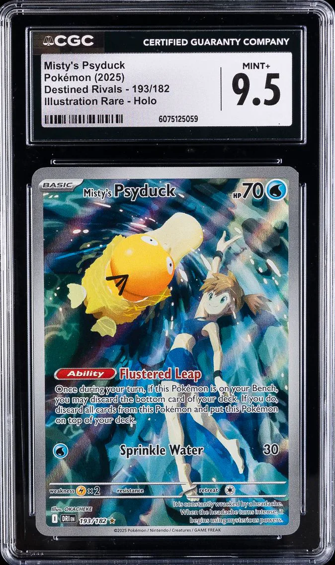 2025 #193 Misty's Psyduck CGC 9.5 Dri EN-Destined Rivals Pokemon