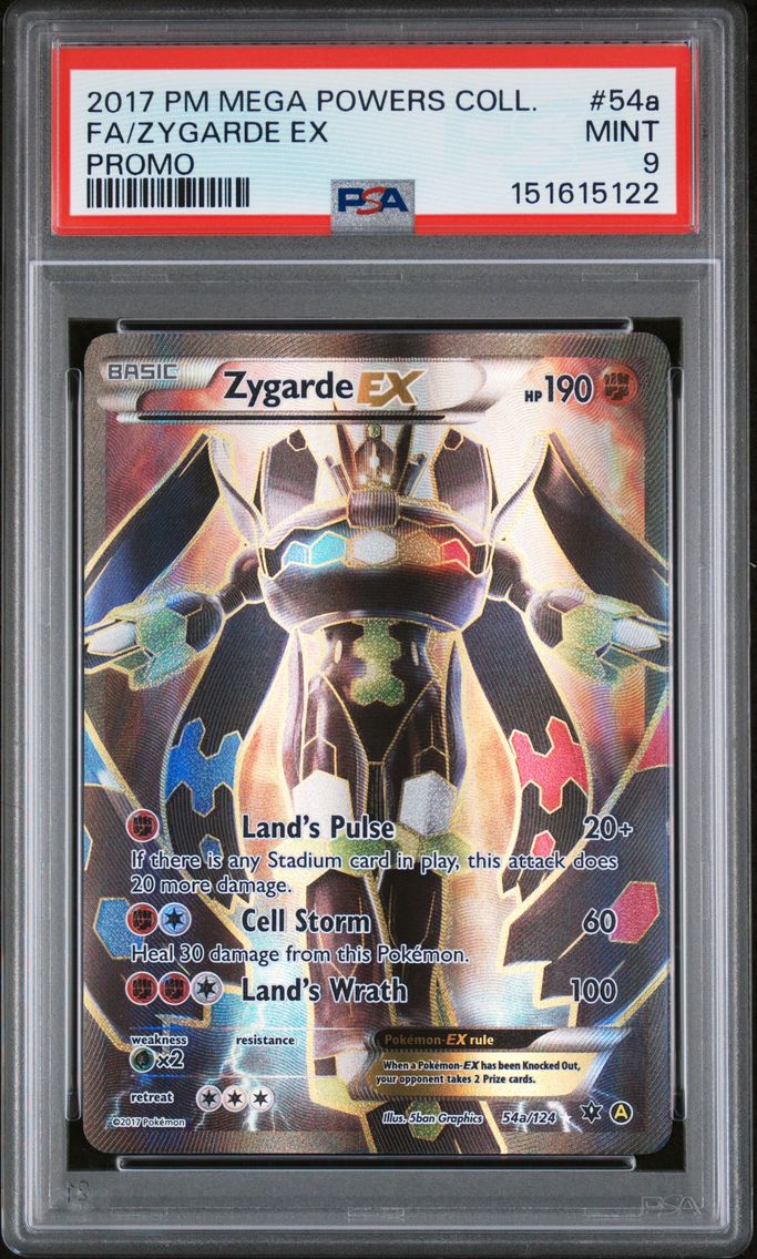 2017 #54a Full Art/Zygarde EX PSA 9 Mega Powers Collection Promo Pokemon