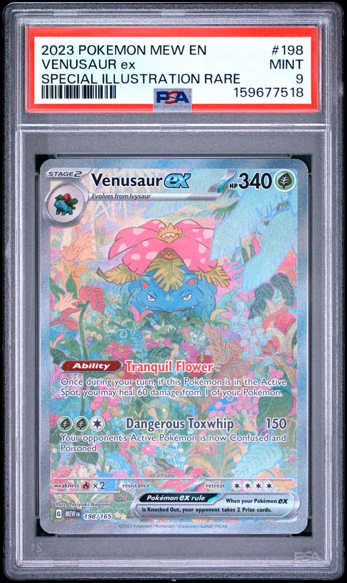 2023 #198 Venusaur EX PSA 9 Mew EN-151