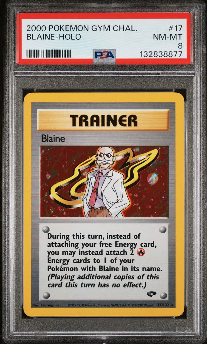 2000 #17 Blaine-Holo PSA 8 Gym Challenge