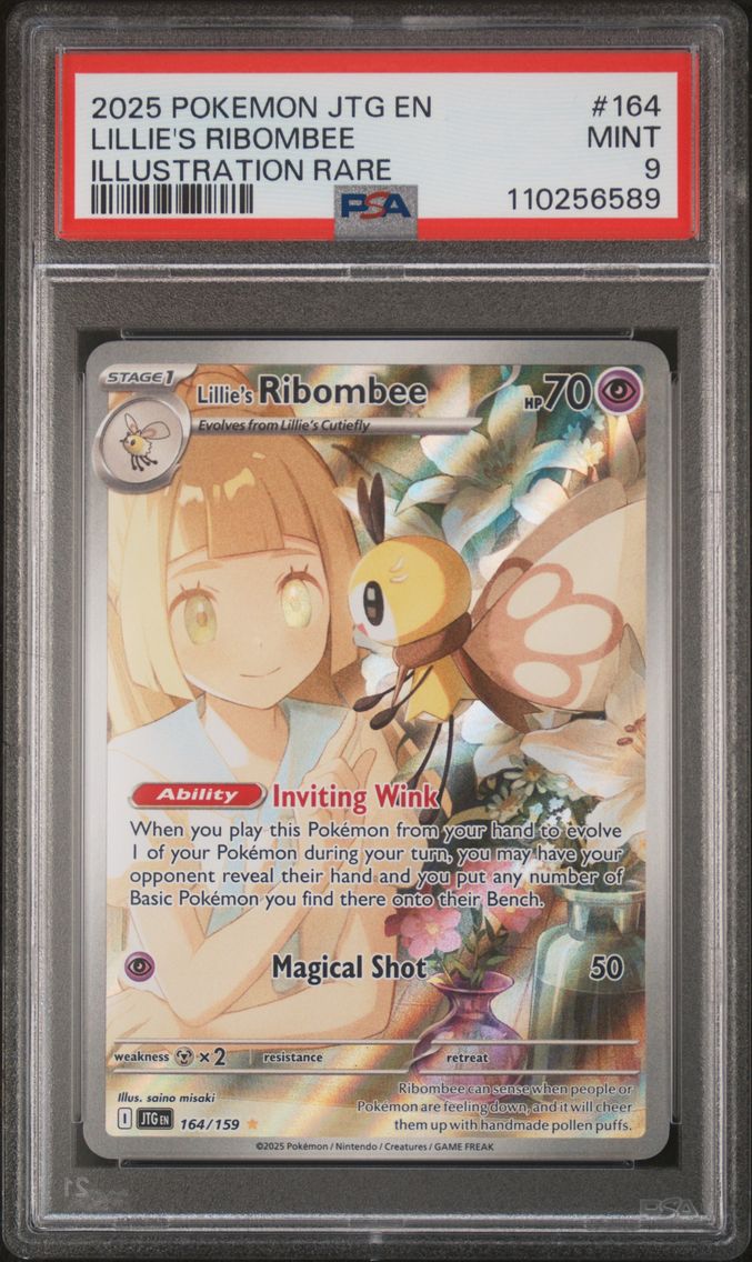 2025 #164 LILLIE'S RIBOMBEE PSA 9 POKEMON JTG EN-JOURNEY TOGETHER | ILLUSTRATION RARE