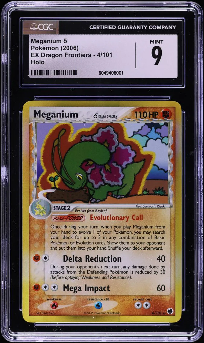 2006 #4 Meganium CGC 9 EX Dragon Frontiers - English Pokemon