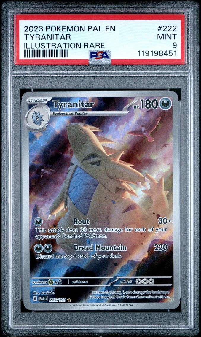 2023 #222 Tyranitar PSA 9 Pal EN-Paldea Evolved Pokemon