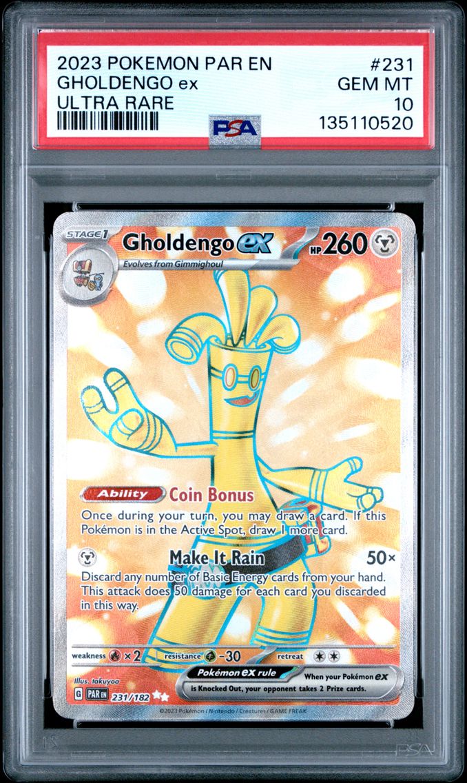 2023 #231 Gholdengo EX PSA 10 Par EN-Paradox Rift Pokemon