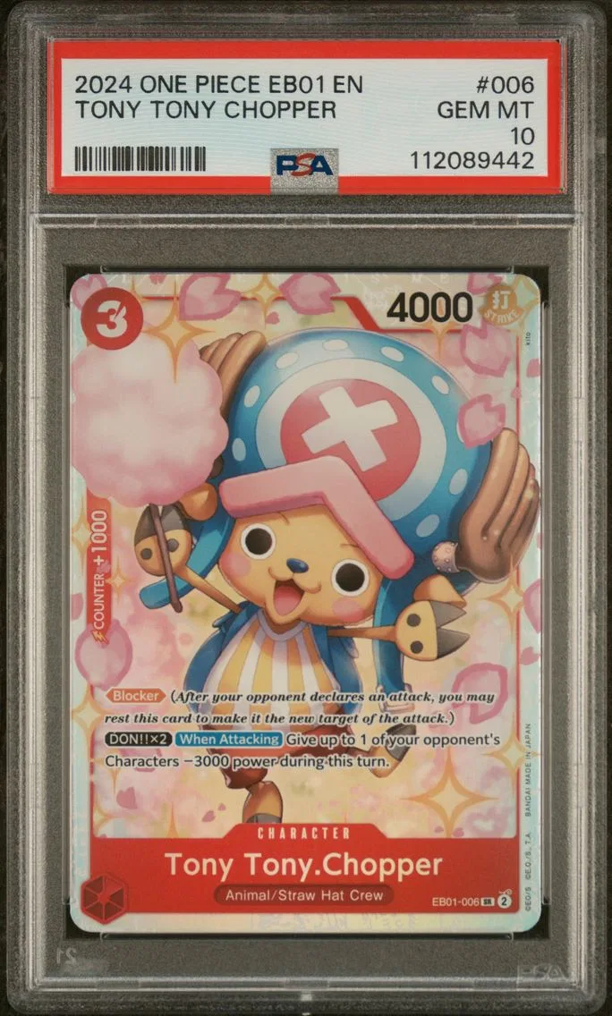2024 #006 Tony Tony Chopper PSA 10 One Piece EB01-Extra Booster -Memorial Collection-