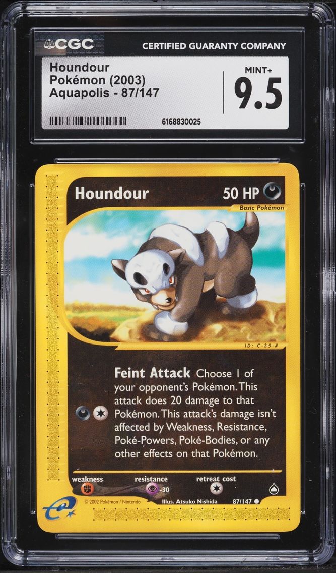 2003 Pokemon Aquapolis Houndour #87 CGC 9.5 MINT+