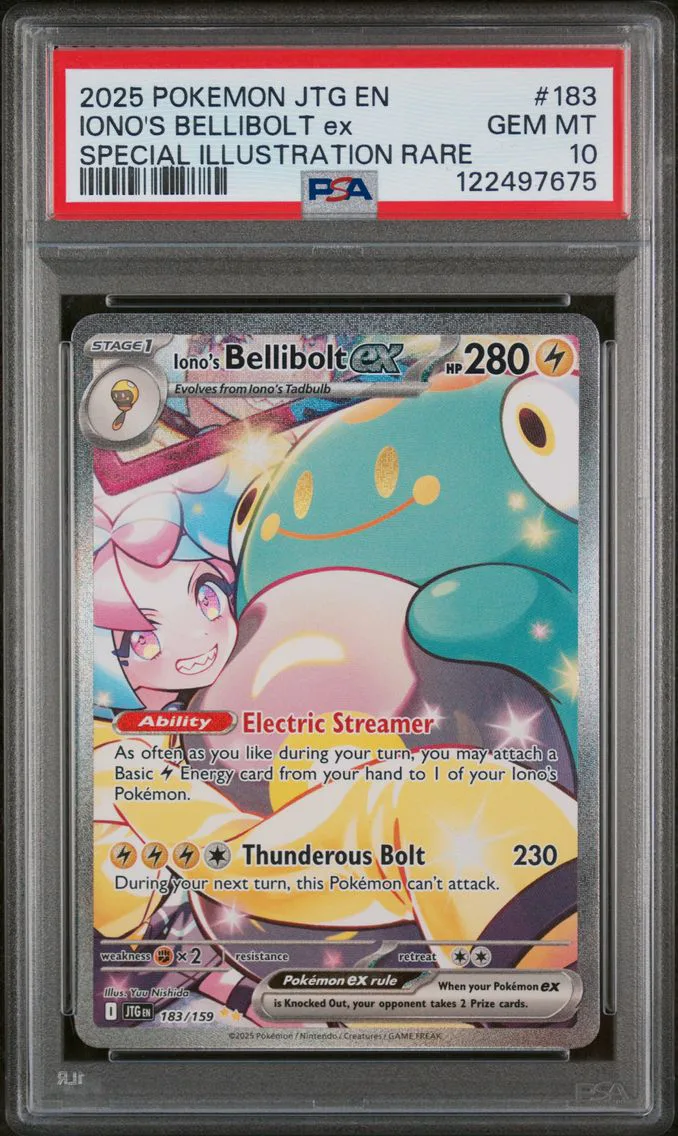 2025 #183 Iono's Bellibolt EX PSA 10 Jtg EN-Journey Together Pokemon