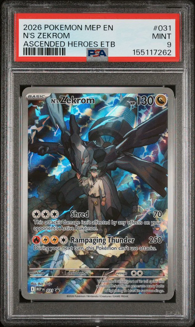 2026 #031 N's Zekrom PSA 9 Mep EN-Me Black Star Promo