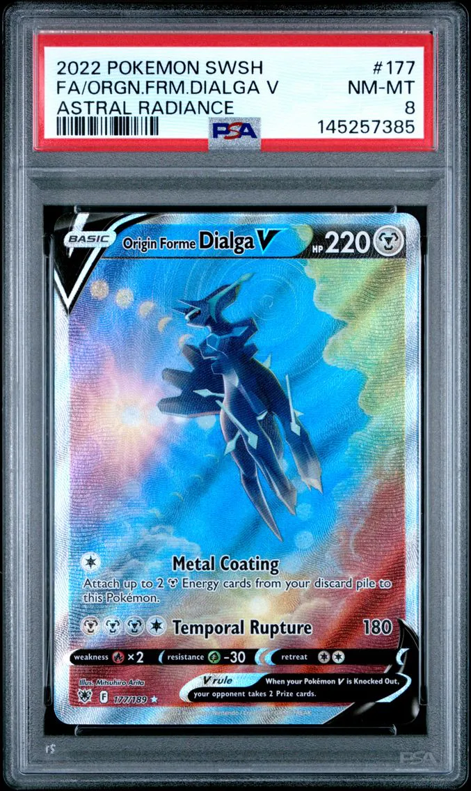 2022 #177 Full Art/Origin Forme Dialga V PSA 8 Sword & Shield Astral Radiance Pokemon