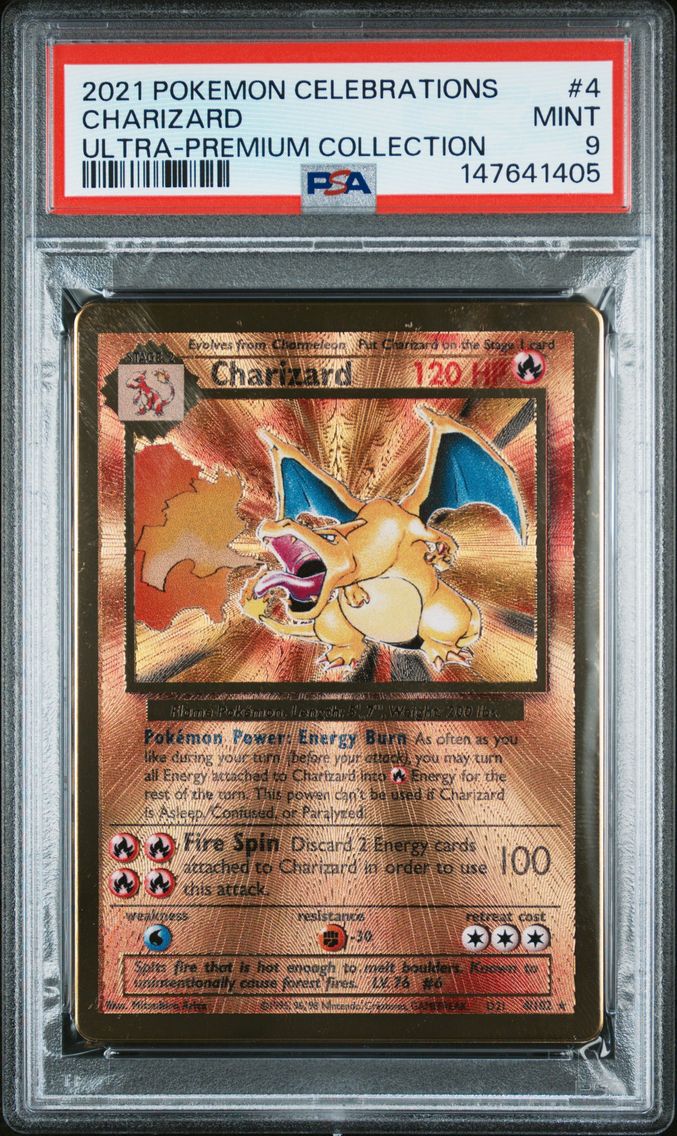 2021 #4 Charizard PSA 9 Celebrations Ultra-Premium Collection
