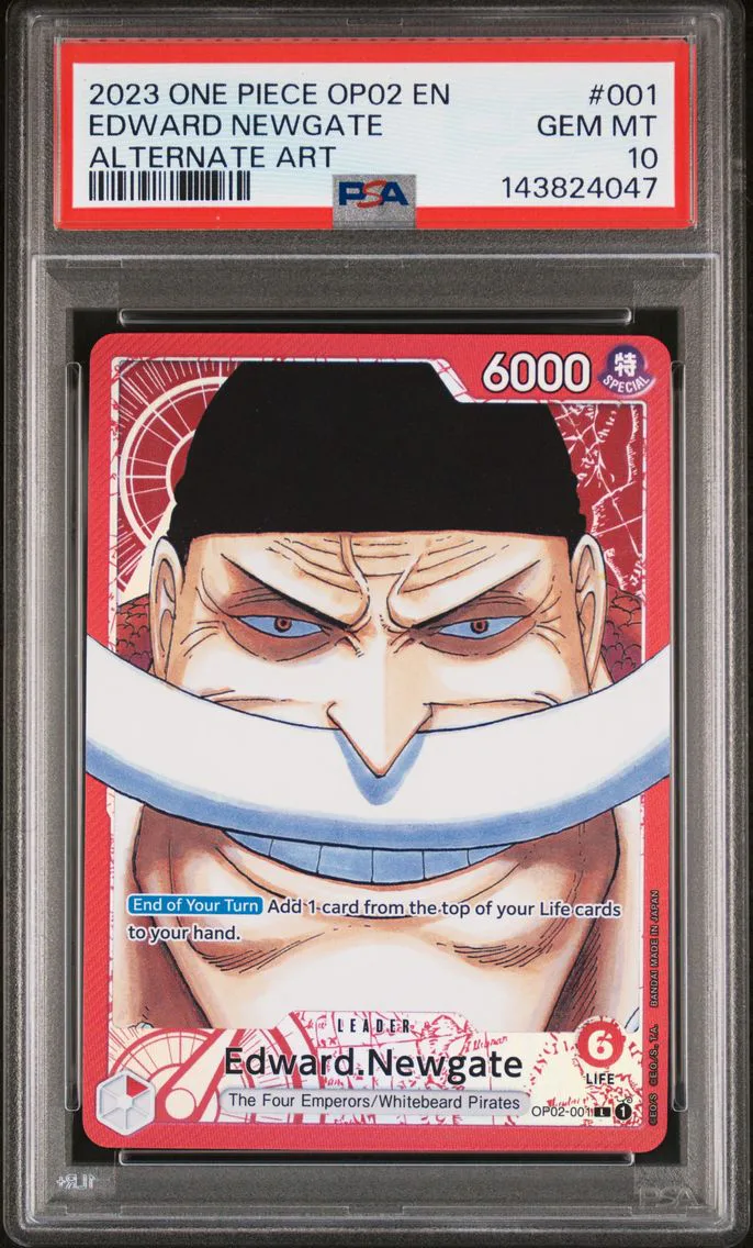 2023 #001 Edward Newgate Alternate Art PSA 10 OP02-Paramount War One Piece