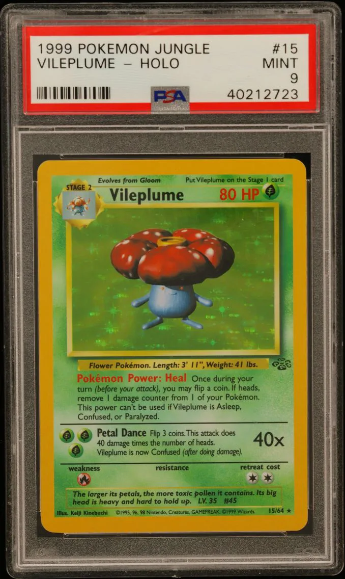1999 #15 Vileplume-Holo PSA 9 Jungle