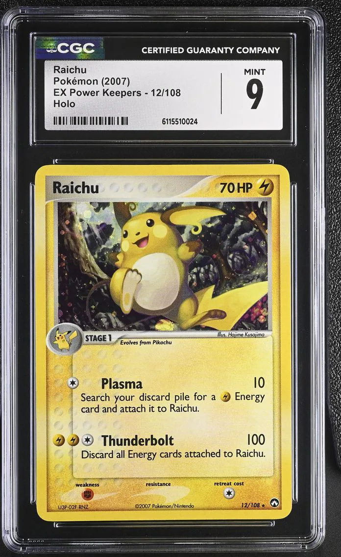 2007 #12 Raichu CGC 9 EX Power Keepers - English