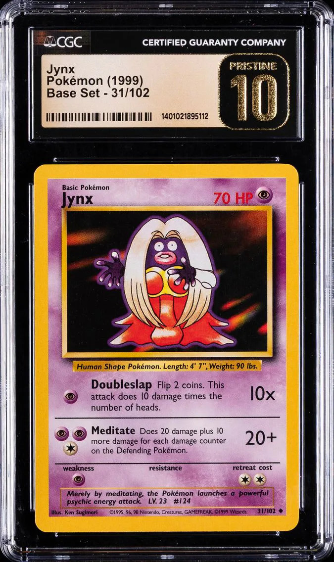 1999 #31 Jynx CGC 10 Pristine Game Pokemon