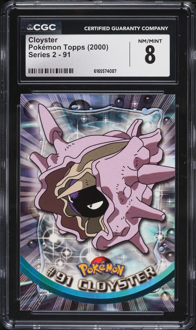 2000 Topps Pokemon Series 2 Cloyster #91 CGC 8 NM-MT