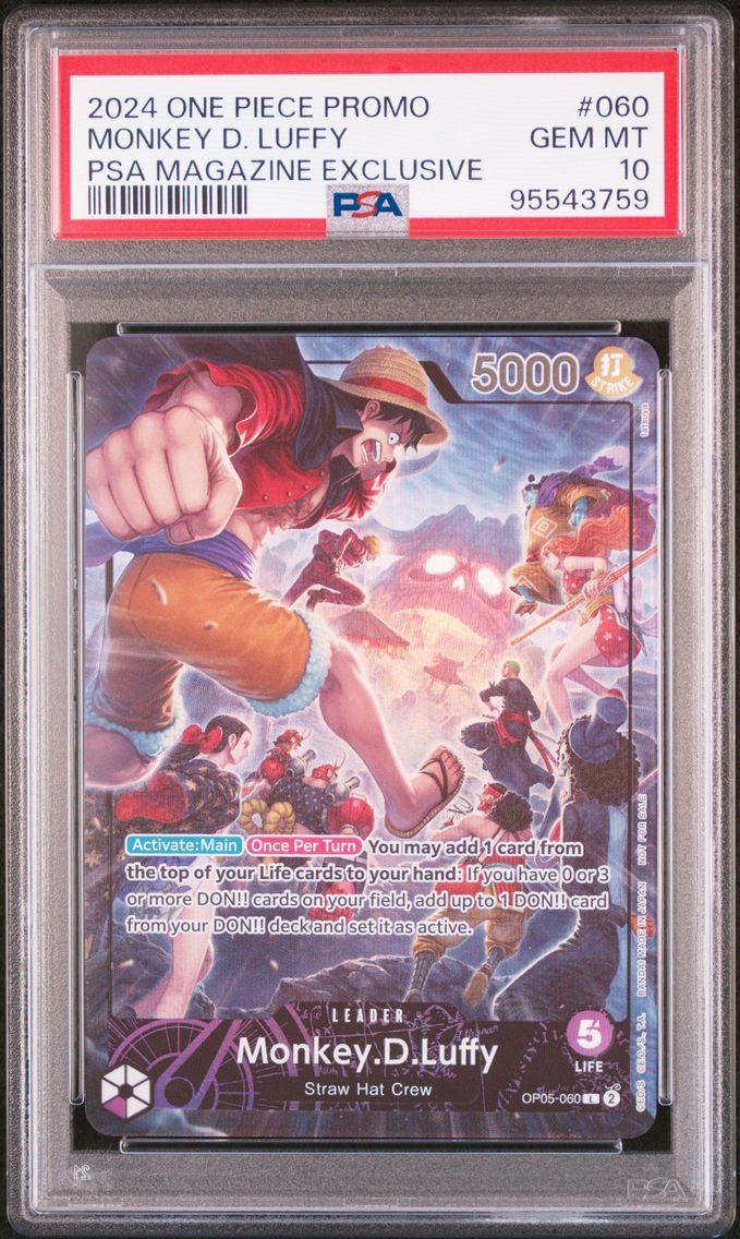 2024 #060 Monkey D. Luffy PSA Magazine Exclusive PSA 10 Promos One Piece