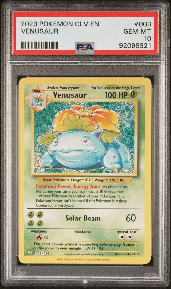 2023 #003 Venusaur PSA 10 CLV-Trading Card Game Classic Venusaur & Lugia EX Deck