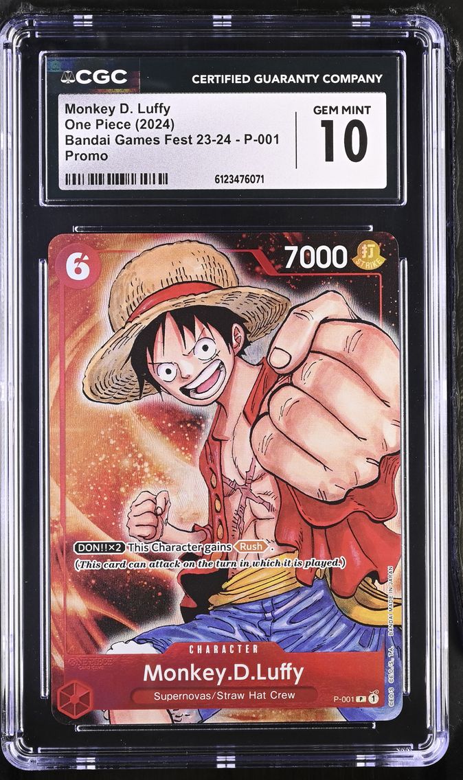 2024 #P-001 Monkey D. Luffy CGC 10 Promotional Cards - English